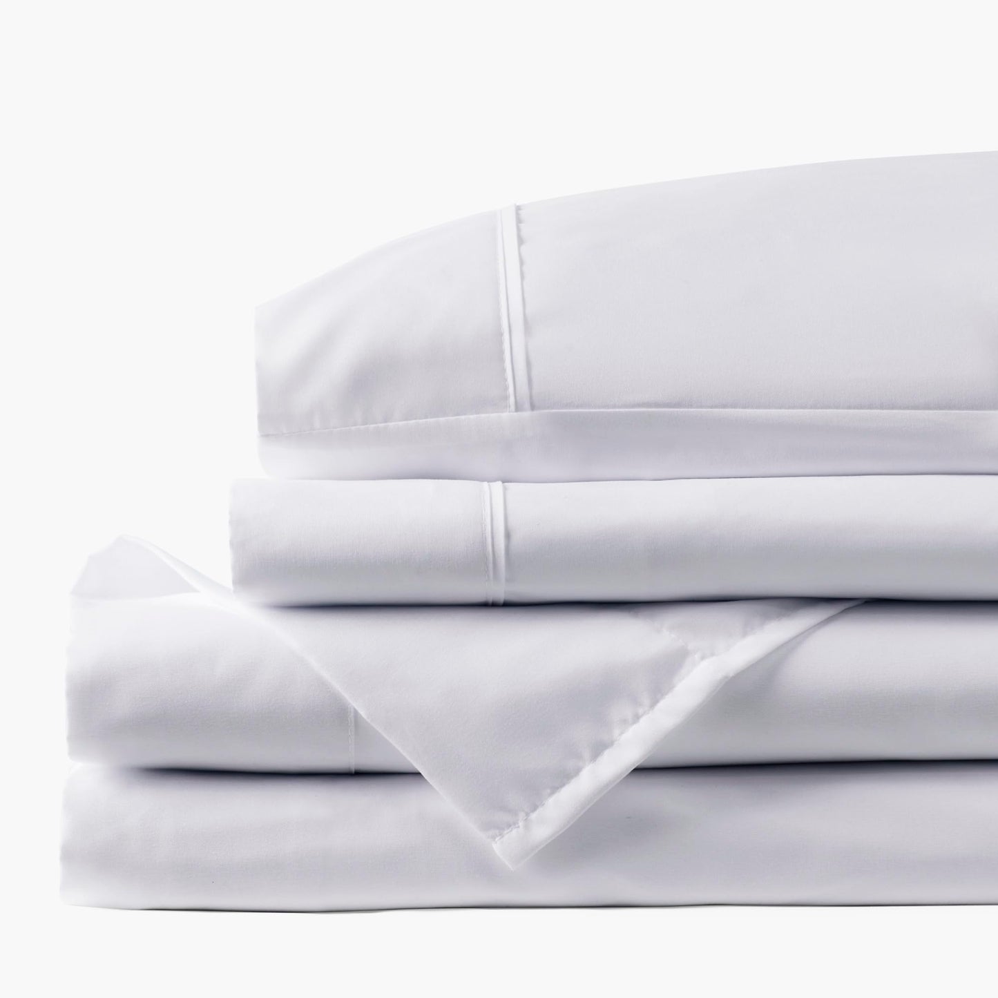 PeachSkinSheets Classic White Sheet Set - 1500tc Level of Softness - Extra Soft Cooling Sheets for Hot Sleepers and Night Sweats - Regular King Size
