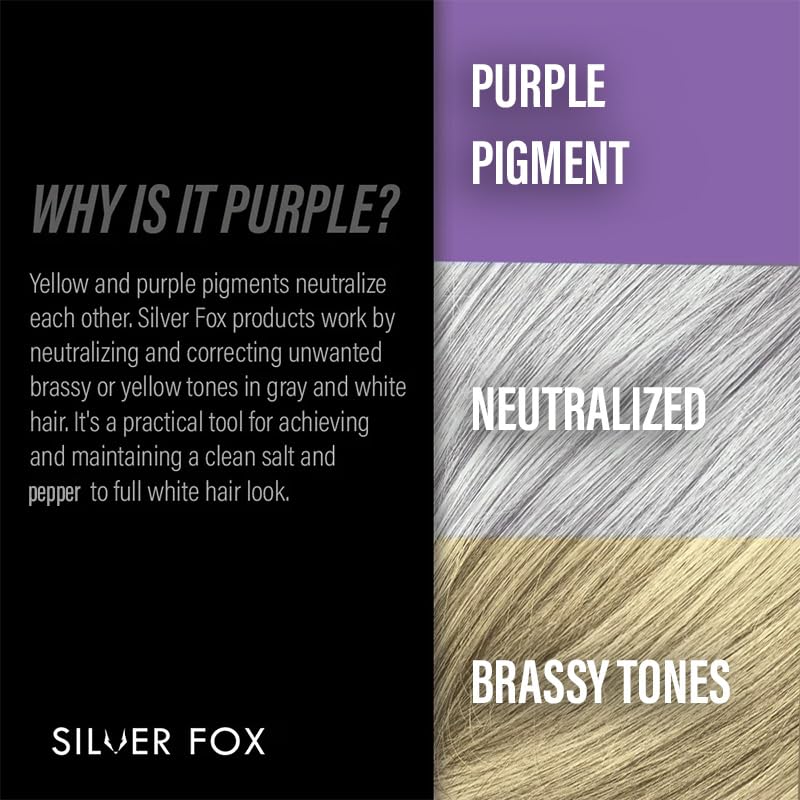 Godefroy Silver Fox Gray Enhancing Beard Brightener For All Hair Types, Leave-In Conditioner Moisturizing Treatment for Gray & Silver Hair Non-Greasy Lightweight for Men’s Beard & Scalp 3 OZ