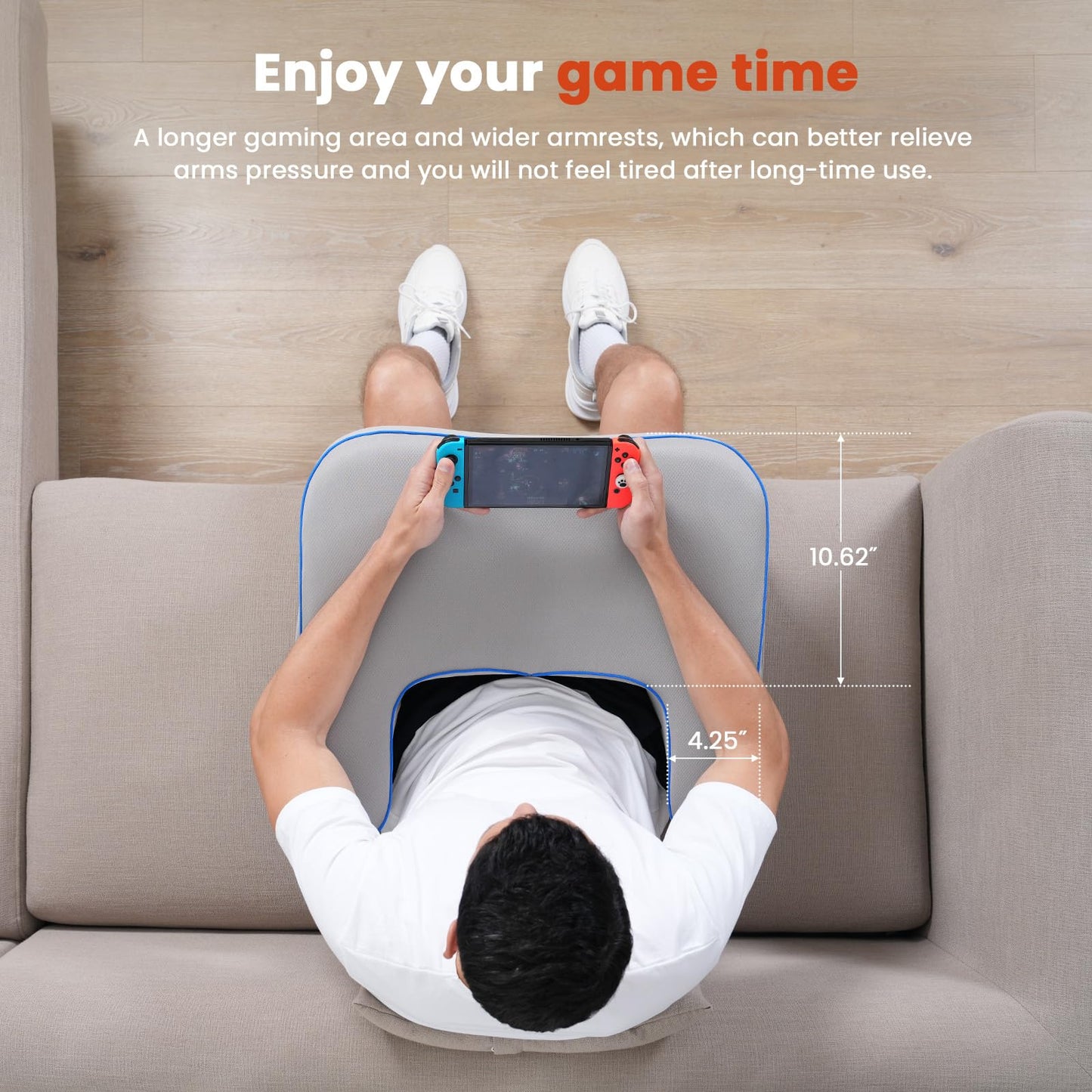 Keduwa Reading Pillow,Lap Desk Pillow for Laptop,Memory Foam Reading Pillows for Gaming, Arm Rest Pillow for Reading, Working, Crocheting, Playing Game or Sitting in Bed,Sofa