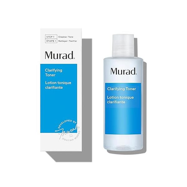 Murad Clarifying Toner - Oil-Control Cooling Face with Witch Hazel, Cucumber, Algae & Grape Seed Extracts to Minimize Pores, Shine Reduction, Balance Oil Refresh Skin 6 Fl Oz