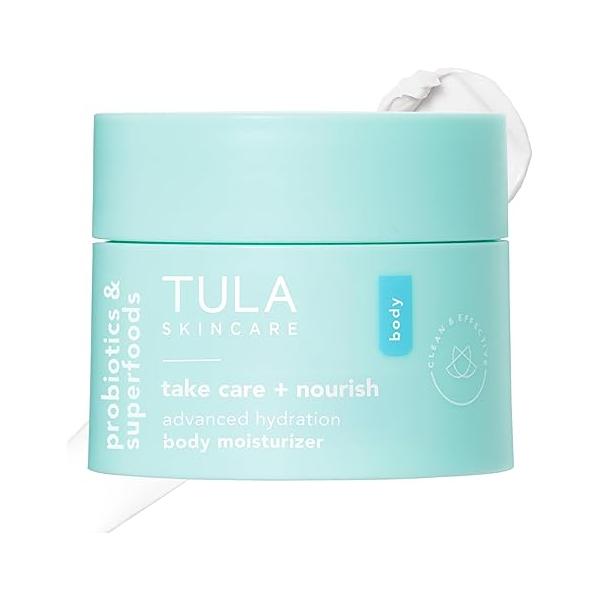 TULA Skin Care Take + Nourish - Advanced Hydration Body Moisturizer, Non-Greasy, Contains Vitamin C & Yuku to Improve Tone Texture, 8.1 oz.