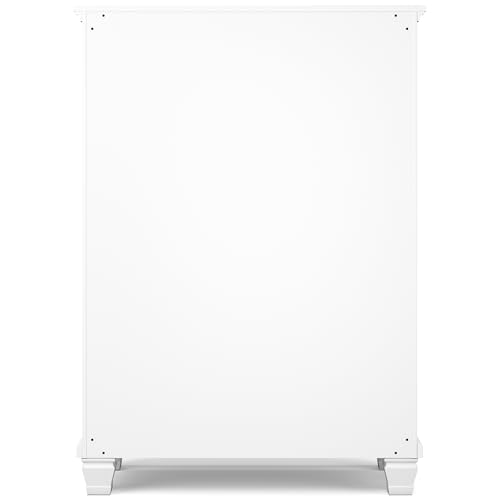Signature Design by Ashley Fortman Casual 5 Drawer Chest for Bedroom, White