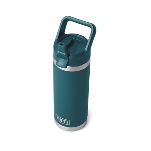 YETI Rambler 18 oz Bottle, Vacuum Insulated, Stainless Steel with Straw Cap, Peak Purple