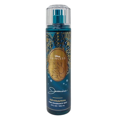 Bath & Body Works Limited Edition Princess Collection Jasmine Duo Gift Set - Fragrance Mist and Body Wash - with a Wild Jasmine Bar Soap - Full Size