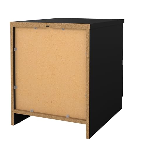 Tvilum 2 Drawer Bedroom Nightstand Nighstand, 19.69 in x 15.91 in x 19.49 in, Black