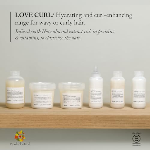 Davines LOVE Curl Cleansing Cream, All In One Shampoo and Conditioner, Soften and Hydrate Wavy And Curly Hair, 16.9 Fl. Oz