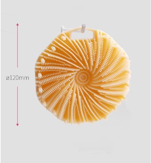 Body Scrubber - Exfoliating Massage Brush,Suitable for Delicate Skin, Spa & Travel, Replaces Loofah (Pink)