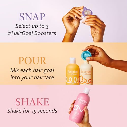 Function of Beauty Curly Hair Shampoo & Conditioner Set (11 oz Each) with Curl Definition, Anti-Frizz & Lengthen #HairGoal Boosters - Sulfate-Free - Define, Shape and Moisturize Natural Curls
