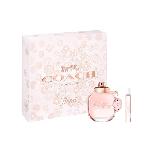Coach Floral Eau de Parfum 2 Piece Set - 1.7 fl. oz. Spray, 0.25 fl. oz. Purse Spray - Long Lasting Fragrance with notes of Pineapple Sorbet, Peony & Crystal Musks - Floral & Fruity