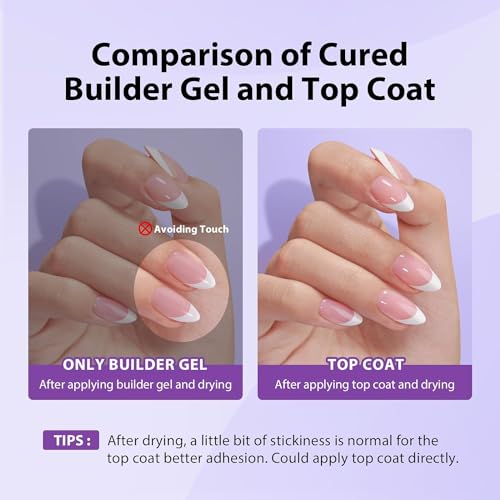 BTArtboxnails XCOATTIPS French Protecting DUO Builder Gel and Top Coat Set - Protect French Tips, No More Chipping
