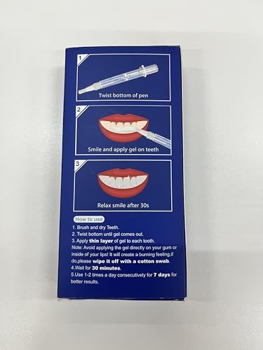 Ollm Teeth Whitening Pen Gel - 3 Pcs Tooth Whitening Gel Professional, 20+ Uses, Effective＆Painless, No Sensitivity, Easy to Use, Beautiful White Smile Tooth Whitener for Home, Travel