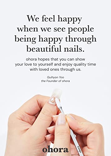 ohora Semi Cured Gel Nail Strips (N Sugar French) - Nude, Works with Any UV/LED Nail Lamps, Salon-Quality, Easy to Apply & Remove - Valentine's Day Gel Nail Wraps, Stickers, Romantic Gift Ideas
