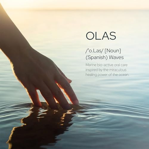 OLAS Marine Bio-Active Toothpaste - Whitening, Fluoride Free Toothpaste - Promote a Healthy Oral Microbiome & Natural Fresh Breath - SLS Free & Dentist Formulated Xylitol Toothpaste (3.5oz)