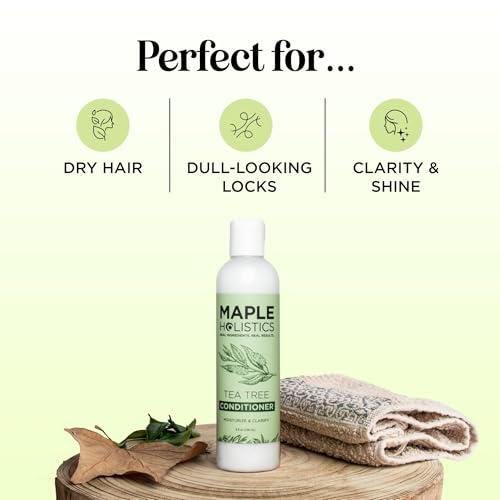 Tea Tree Conditioner for Dry Hair - Tea Tree Oil Conditioner for Oily Hair and Sulfate Free Conditioner for Dry Hair - Cleansing Conditioner and Tea Tree Dry Scalp Care with Tea Tree Oil for Hair