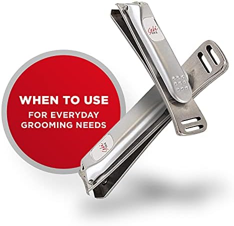Seki Edge Craftsman Luxury 2-Piece Grooming Kit (SS-3101) - 2 Piece Luxury Premium Nail Clipper Set Includes Pair of Stainless Steel Fingernail Clippers & Toenail Clippers in Synthetic Leather Case