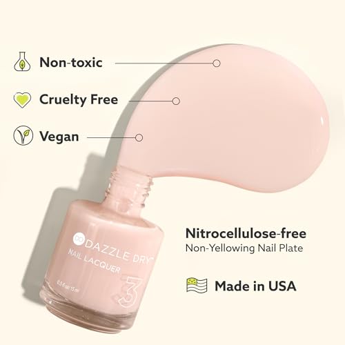 Dazzle Dry Nail Lacquer (Step 3) - Faith - A cool, pastel lavender with gray undertones. Full coverage cream. (0.5 fl oz)