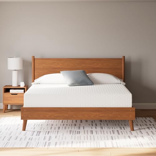 Signature Design by Ashley King Size Chime 12 Inch Medium Firm Memory Foam Mattress with Green Tea & Charcoal Gel for Pressure Relief