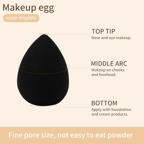 Makeup Brushes 11 Pcs Easy-taken Travel Makeup Brush Set Foundation Eye Shadows Blush Face Powder Concealer Mini Make up Brushes with Case (Black)