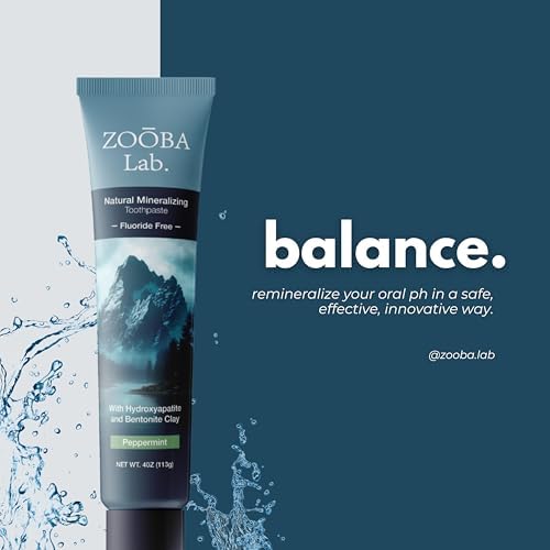 Natural Fluoride Free Toothpaste with Hydroxyapatite Remineralizing Whitening Bentonite Clay, Vegan - Sensitive Teeth - Doctor Recommended for Healthy Adults & Kids, Non-Toxic