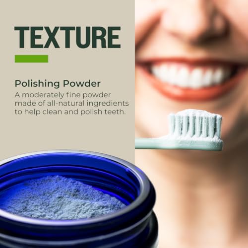 PurO3 Ozonated Toothpaste Powder – Fluoride Free Organic Remineralizing Tooth & Gum Cleaning – Natural Teeth Whitening & Plaque Remover – Ozone Infused Coconut Oil Dental Care with Peppermint, 37g