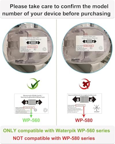 WUKUR Magnetic Charger for Waterpik Water Flosser WP-560, Charging Adapter Compatible with Waterpik WP-560 WP-562 WP-563 WP-567 WP-569 Power Cord (Not for WP-580)