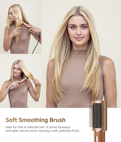 DREAME AirStyle Pro 7-in-1 Hair Styler & High Speed Dryer | Magnetic Attachments for Curling, Smoothing, Volumizing | Fast Drying, Frizz Control, Cool Shot | Luxury Leather Package
