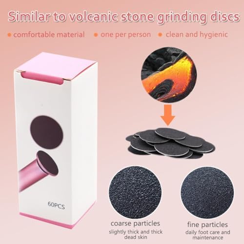 Dermave Electric Foot Callus Remover,Electric Callus Remover for Feet,with 60pcs Sanding Disc,Electric Speed Adjustable Foot File for Dead Skin Cracked Skin Calluses for Men and Women, Pink