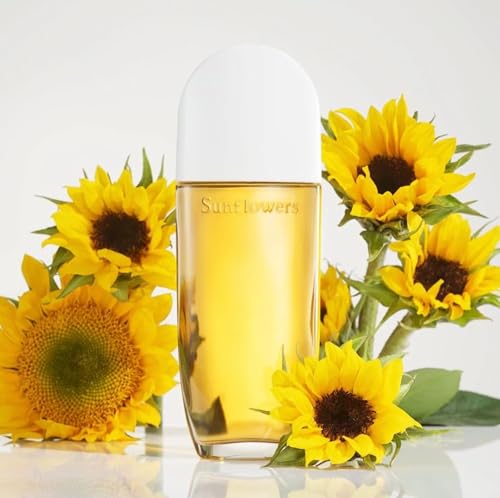 Sunflowers Perfume Eau De Toilette Spray Elizabeth A. 3.3 Oz with bundle Travel size Sample included