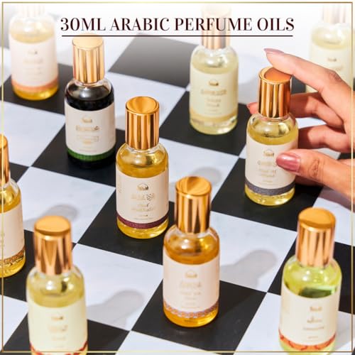 Dukhni Rose Attar Oil 30ml roll on perfume, Arabic fragrance oils for men and women | Original rose, pure concentrated floral scent | Eid, Ramadan, Umrah Gifts, Vegan Islamic Fragrances