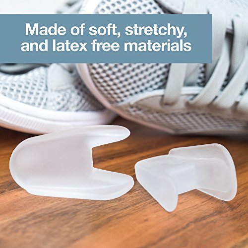 ZenToes Toe Separators for Bunion Pain Relief Set of 6 Flared Gel Straighteners Align Toes and Prevent Corns and Blisters (Small)