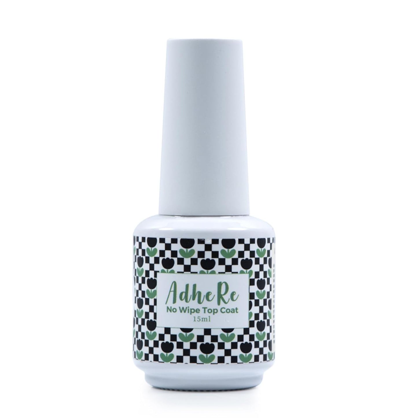 ADHERE Top Coat- 15ML No Wipe Top Coat Gel Nail Polish,Clear Color Gel Shine Finish and Long Lasting, Soak Off Nail Lamp,for Home DIY and Nail Salon