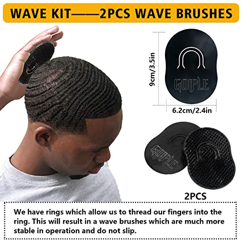 Wave Pomade for Men Strong Hold Easy Wash 360 Wave Training Hair Cream, Waves Grease for Men Promotes Layered Waves, Moisture, Control and Silky Shine Pomade Brushe Silky Durag Cap Set