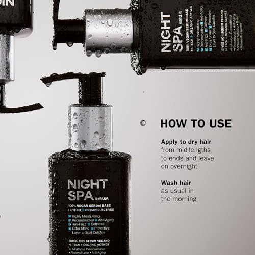 TRUSS Night Spa Overnight Hair Serum - Dry Hair Treatment for Intense Hydration & Reconstruction - Anti-Frizz Overnight Mask Helps Seal Cuticles & Enhance Shine - Vegan Wax Base (8.45 oz)