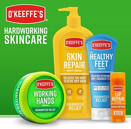 O'Keeffe's Working Hands Night Treatment Hand Cream and Healthy Feet Night Treatment Foot Cream, 7 Ounce Tube