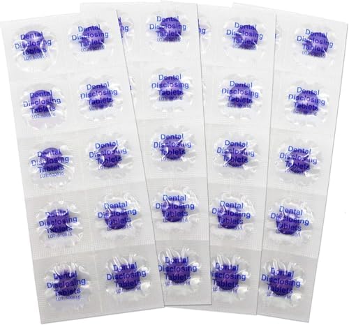 Disclosing Tablets Set Of 40 Two Tone Chews Shows Plaque On Teeth