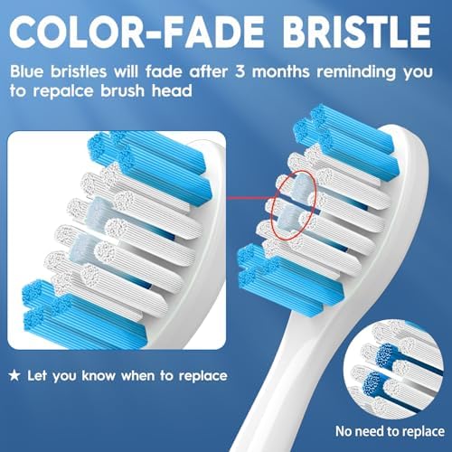 Replacement Brush Heads Compatible with Philips Sonicare ProtectiveClean 4100, 5300, 5100, 6100 ExpertClean 7500 DiamondClean 9300 Electric Sonic Toothbrush Handle C2 G2 C3 G3 W3 Brush,16 Pack, White