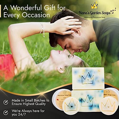 Nana's Garden Pheromone Body Cream + Soap Bar Combo 2oz/4oz Womens (Copulins + Androstenol)