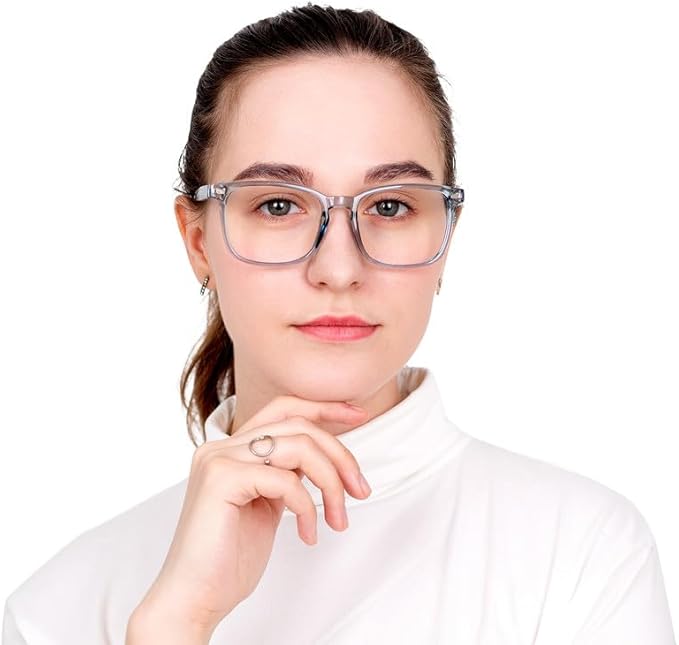 YEIN Bifocal Reading Glasses with Blue Light Blocking Lenses, Bifocal Reader for Women and Men, Vintage Square frame with Spring Hinge (+0.75/+3.50 magnification)