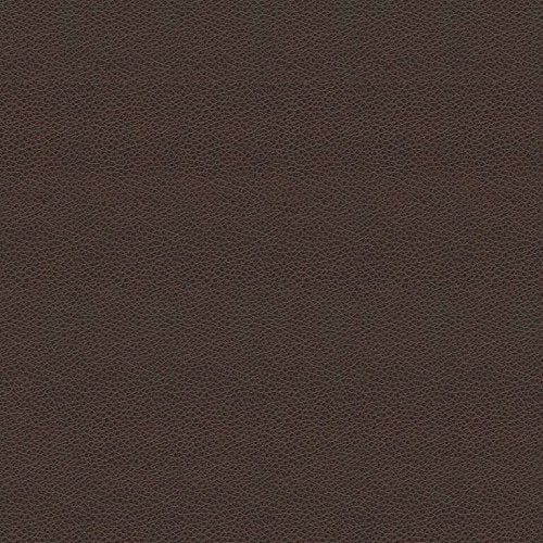 HomePop Round Leatherette Storage Ottoman with Lid, Chocolate Brown Large
