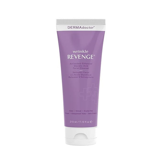 DERMAdoctor Glycolic Acid Exfoliating Face Wash - Anti-Aging, Antioxidant Enhanced Glycolic Acid Toner Facial Exfoliator to Address Fine Lines, Wrinkles, Dullness, Uneven Skin Tone, and Enlarged Pores