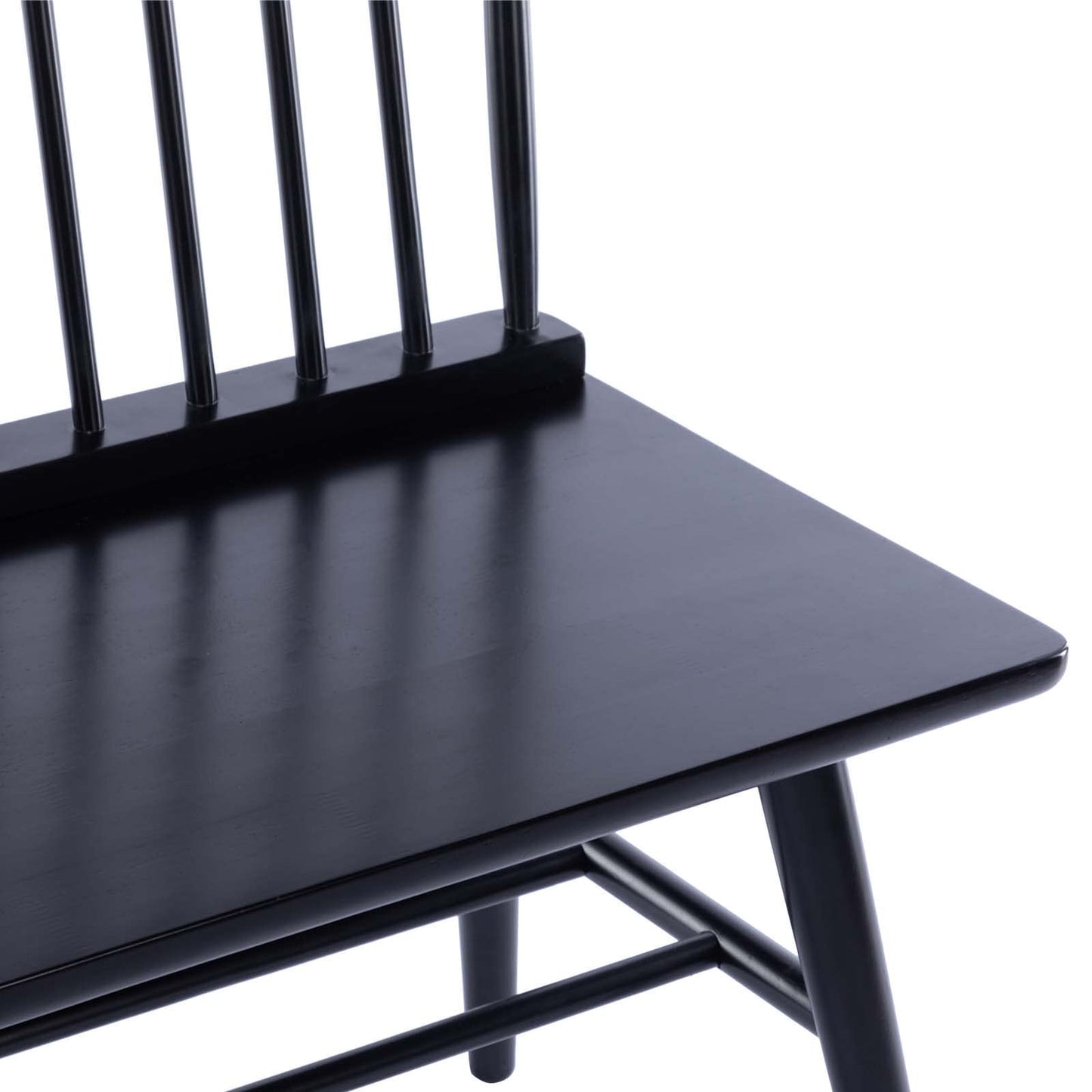 DUHOME Entryway Bench, Black Dining Bench with Spindle Back Farmhouse Wood Windsor Bench for Foyer Balcony Living Room, Black