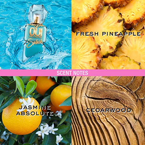 Juicy Couture Oui Splash Eau De Parfum, Women's Perfume with Notes of Pineapple, Jasmine Absolute & Cedarwood - Citrus & Floral, EDP Spray