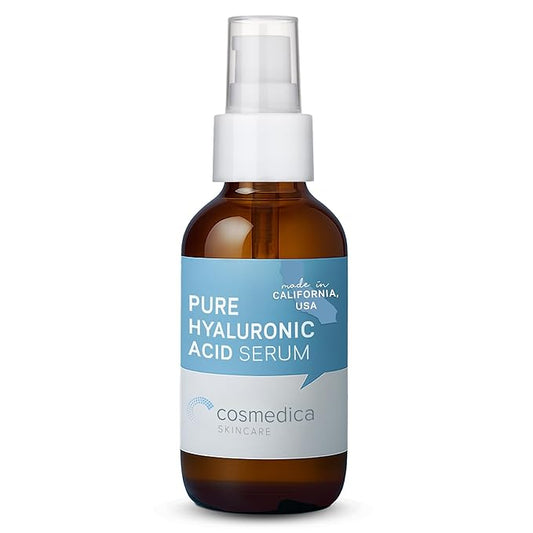 Cosmedica Hyaluronic Acid Serum for Skin – 4 Fl. Oz Hydrating Facial Moisturizer with Anti-Aging Skin Care Properties. Beauty and Skin Care