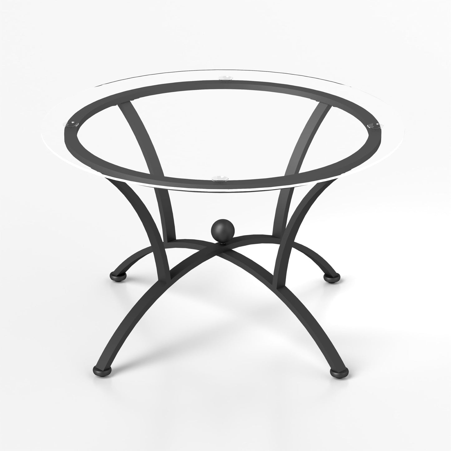 FILINGSKY Modern 3-Piece Tempered Glass Coffee Table Set – Sturdy Metal Frame, Elegant Design, Ideal for Living Room & Lounge Spaces(Round Tempered)