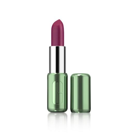 Clinique Pop Longwear Lipstick | Long Lasting, Satin, Matte + Shine, Pow Pop, 1 Count