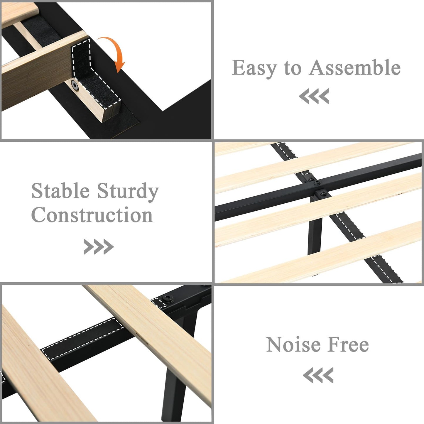 HOMBCK Twin Bed Frame with Headboard and Footboard, Upholstered Bed with Diamond Velvet Design, Kids Bed Frame with Wooden Slats Support, No Box Spring Needed, Easy Assembly, Black