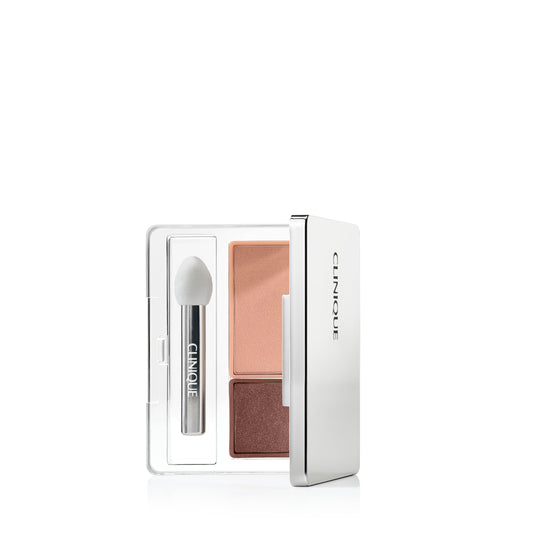 Clinique All About Shadow Duo Eye Shadow Makeup | Safe For Sensitive Eyes, Day Into Date, 0.05 Ounce