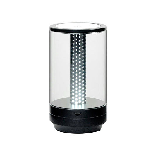 Creative LED Honeycomb Table Lamp – Touch Dimmable 3-Color Light, USB Rechargeable, Cordless Aluminum & Glass Beside Lamp for Bedroom, Dining, and Mood Lighting(Black)