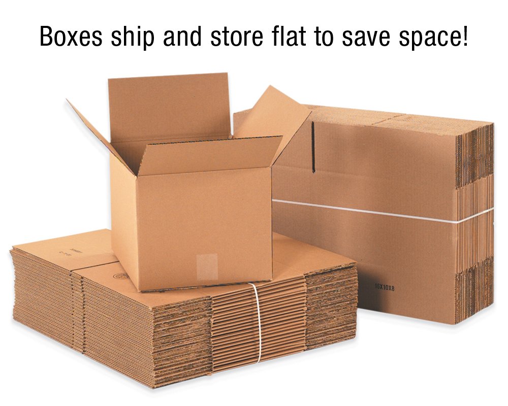 BOX USA 5 Pack of Gaylord Bottom Corrugated Cardboard Boxes, 48" L x 24" W x 28" H, Kraft, Shipping, Packing and Moving