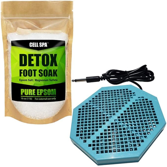 CS-900 Twice Powerful 6.5" x 5.5" Ion Detox Foot Bath Arrays Flat Dual Coil Stainless Steel Aqua Ionic Cleanse Array Compatible With Most 1/4" Plug Type Detox Machines (UNSCENTED)